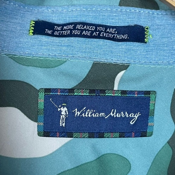 William Murray Golf Camouflage Short Sleeve Button Up Shirt Mens XLarge - Picture 3 of 12